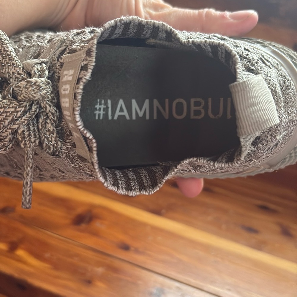 NOBULL Knit Lace-Up Sneakers in Taupe - Picture 5 of 5